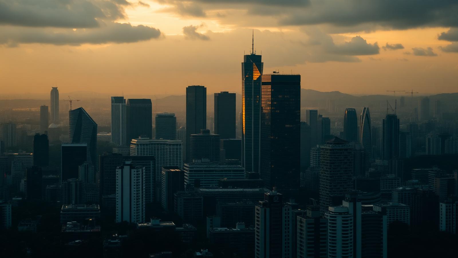 São Paulo skyline at golden hour